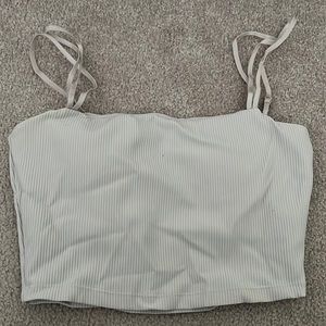 Buffbunny crop with pads- beige
